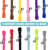 12 PCS Breakaway Cat Collars with Bell Colorful Soft Safety Buckle - image 3