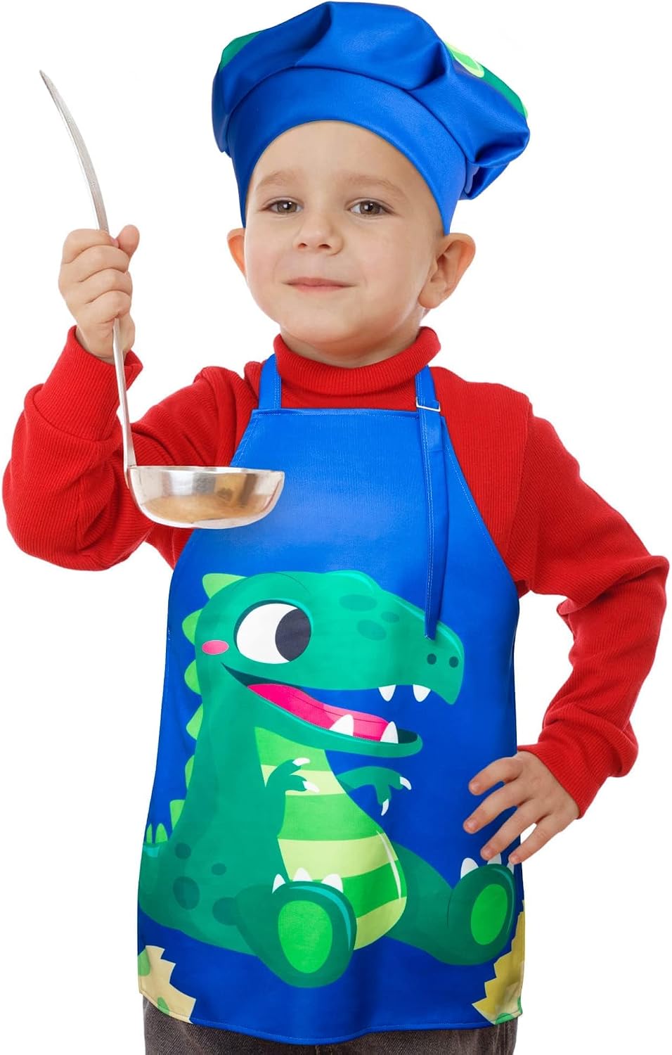 R HORSE Kid Apron and Chef Hat Set - Dinosaur - image 3