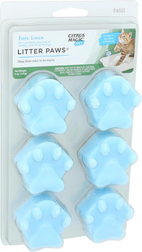 Citrus Magic Pet Odor Control Paws for Litter Boxes - Fresh Linen / 6 Count (Pack of 2) - image 2
