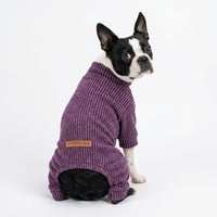 Fitwarm Turtleneck Raglan Dog Pajamas - Small / Purple - image 2