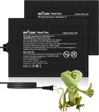 BN-LINK Reptile Heat Pad 6"X8" 8W for 10-20gal Under Tank Terrarium - 8" X 12" 2-PACK