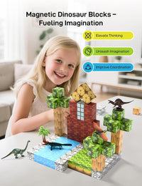 Veecafiodi magnetic blocks set with dinosaur figures - view 4