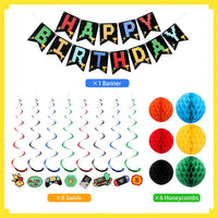 YEOCU Birthday Decorations - Rainbow / videogame - image 2