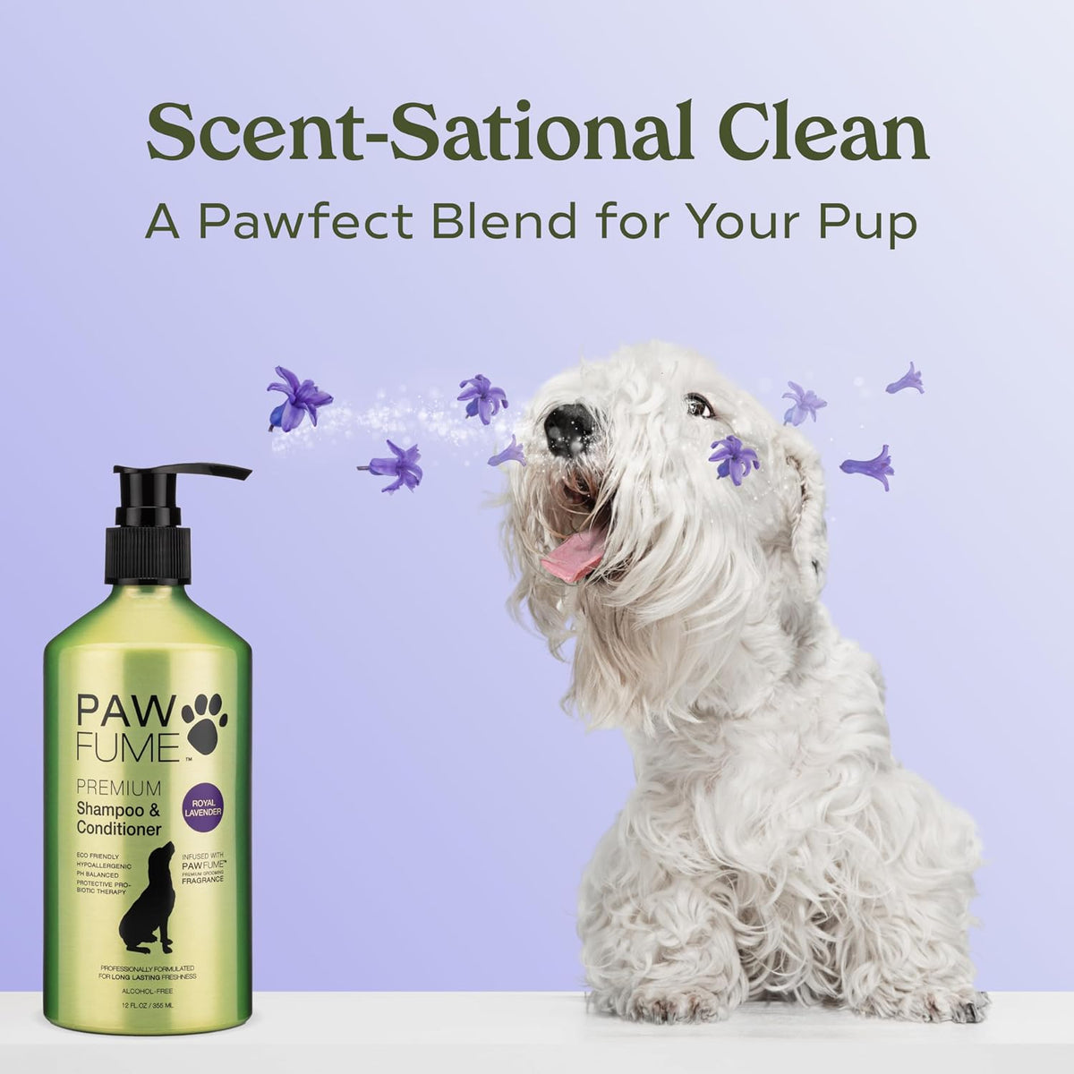 PAWFUME Deshedding Dog Shampoo and Conditioner, Show Dog - Shampoo & Conditioner Royal Lavander / Pack of 4 - image 4