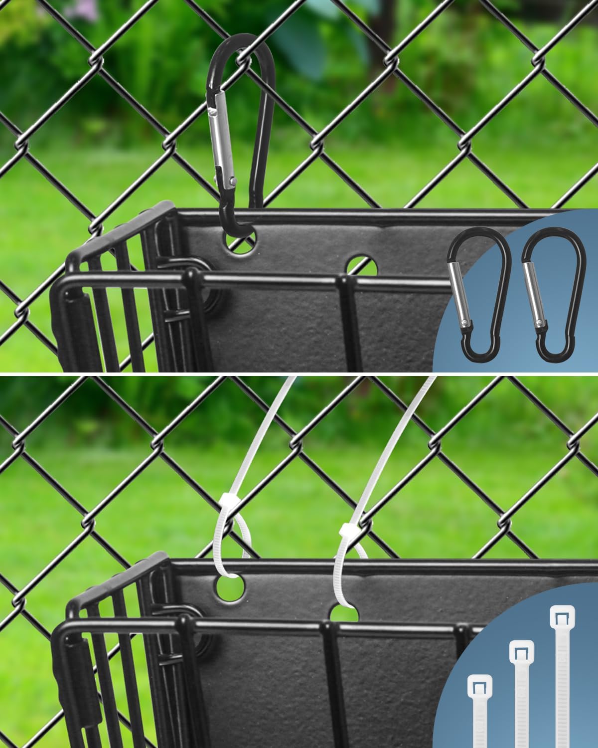X Large Rabbit Hay Feeder Guinea Pig Hay Feeder Metal Frame Bunny Hay - 2-Pack Black - image 4