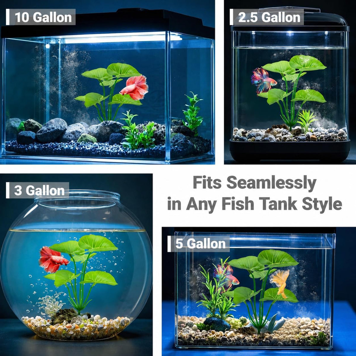 2-Pack Aquarium Decor Fish Tank Decorations 6-inch Betta Fish Tank - B (1-pack) - image 2