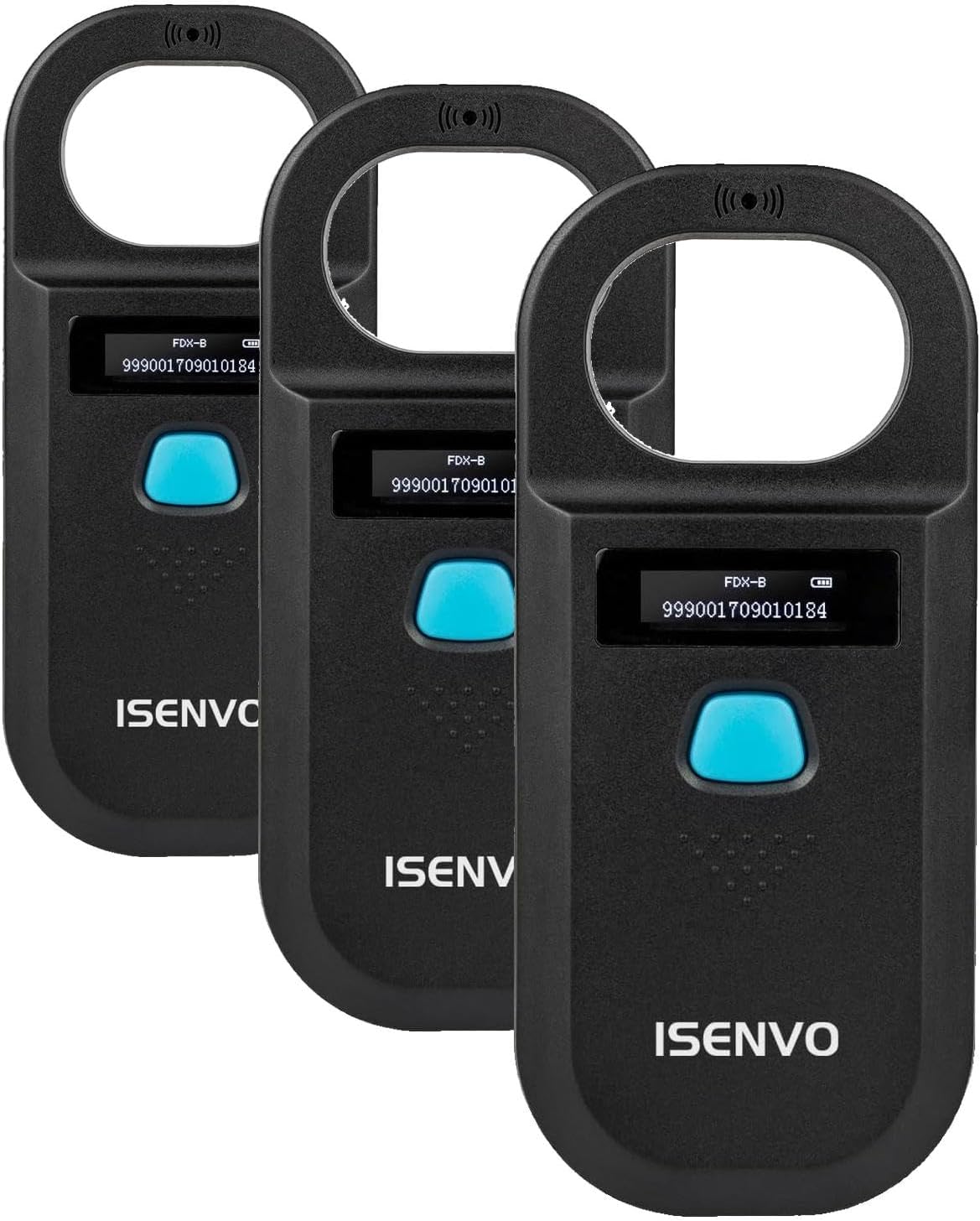 Pet Microchip Scanner, 15 Digit Pet Chip Scanner, Rechargeable – Essentials for Dogs - 190A (Pack of 3)