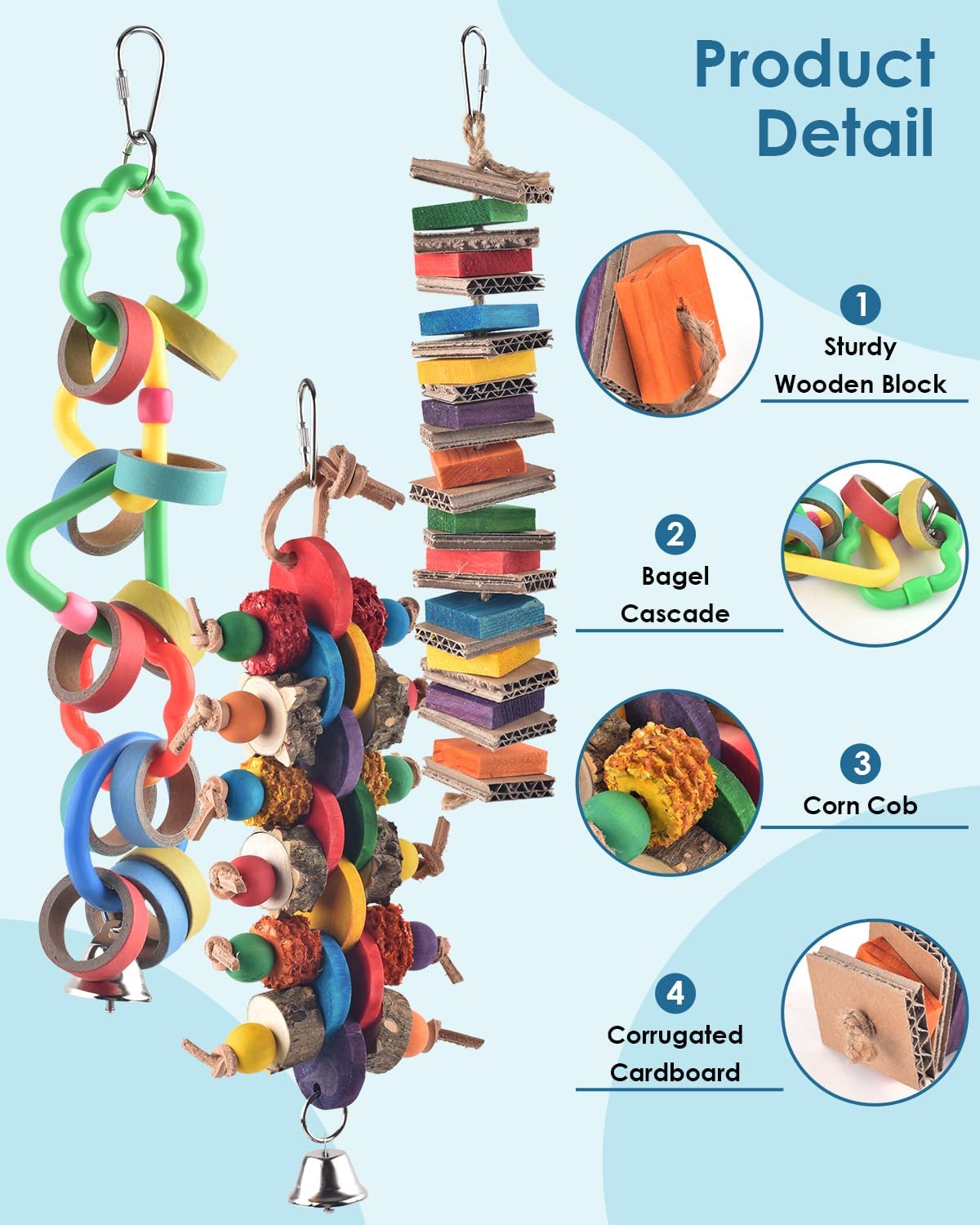 Bissap 2 PCS Bird Chew Toys - 3 PCS - image 3
