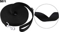 Long Dog Leashes for Training 15/20/30/50/100FT Lead for Medium Small - 3/4 Inch x 50 Feet / Black - image 3
