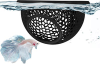 Floating Betta Hide & Shrimp Cave, 3D Printed Aquarium Decor - Black