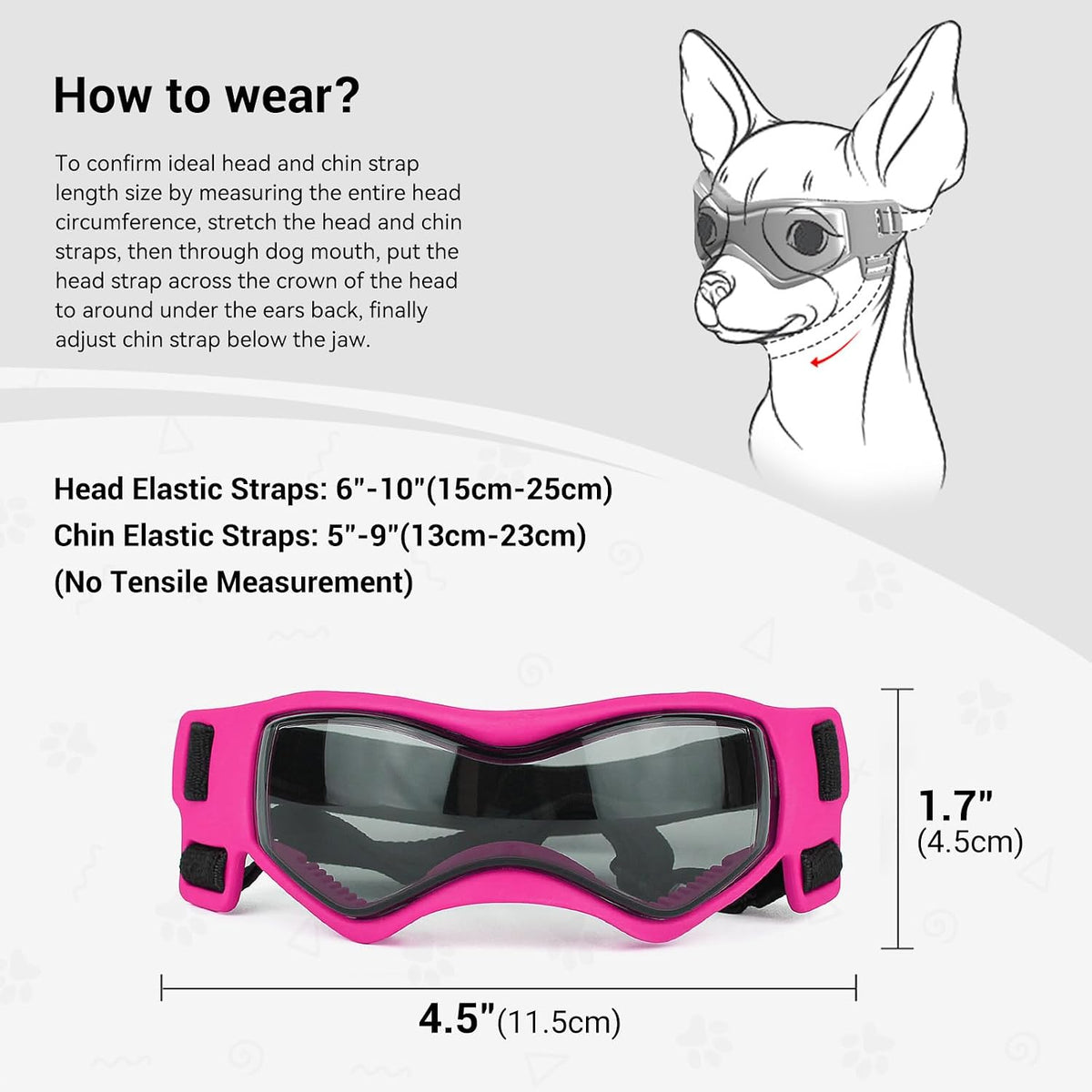 Enjoying Clear Dog Goggles Medium to Large Breed - Style Pink / X-Small Breeds - image 4