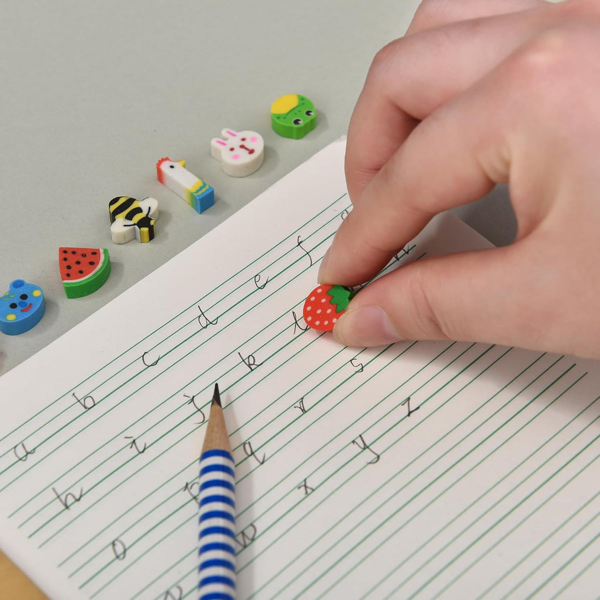 300PCS Mini Cute Animals and Fruits Pencil Erasers for Kids Bulk – Fun for Kids & Family - small / Animals and Fruits - image 4