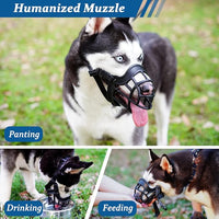 BARKLESS Dog Muzzle, Basket Muzzle Anti Biting Chewing, Sturdy Lightweight Cage Mouth Cover for Small Medium Large Sized Dogs, Allows Panting Drinking, Suitable for Grooming Trimming Training