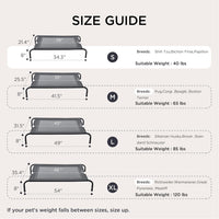 Bedsure Outdoor Elevated Cooling Dog Bed Large Sized Dog - Grey / 34.3"L x 21.8"W x 8"Th - image 2