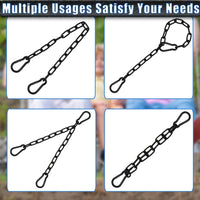 2 Pack Hanging Swing Chain with 4 Carabiners 25in, Swing Chairs - Black / 25in×4pcs - image 4