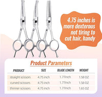 Dog Grooming Scissors: 3 in 1 Pet Shears Set Made Of Advanced Stainless Steel Alloy for Trimming Dogs Cats and Other Pets Face and Paws