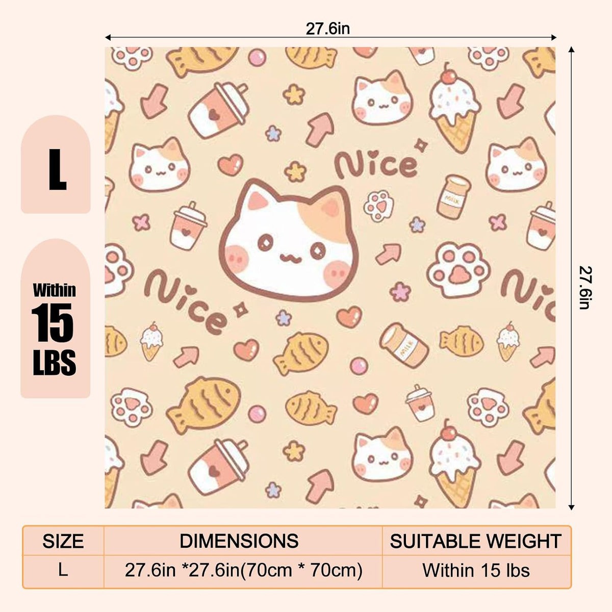 27.6" Cat Grooming Wrap Cat Wrap for Cutting Nails L – Essentials for Cats - L-27.6inch (within 15lbs) / #D1 - image 2