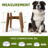 Raised Wooden Dog Bowl Stand for Large Dogs, Fits 9 Inch Bowls – Essentials for Dogs - Large - 1 Pack - image 3