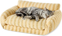 Hollypet Cat Bed Small Dog Orthopedic Couch Beds for Pets up to – Essentials for Cats - 21"L x 15"W x 8"Th / Yellow