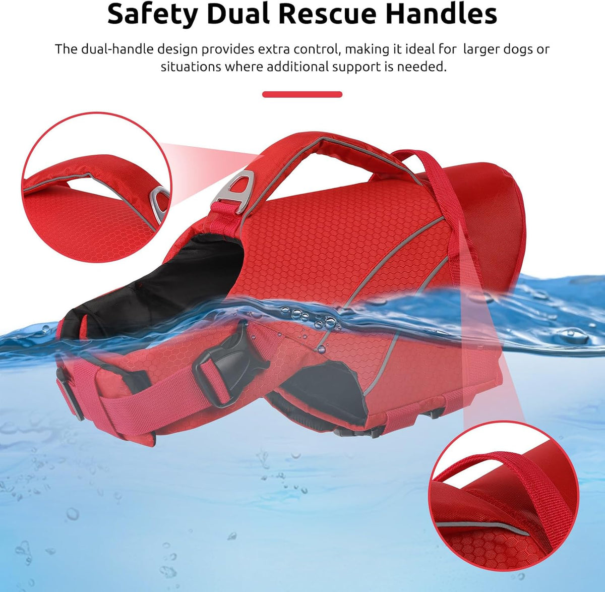 Queenmore Dog Life Jacket with Front Float - X-Large / Red - image 4