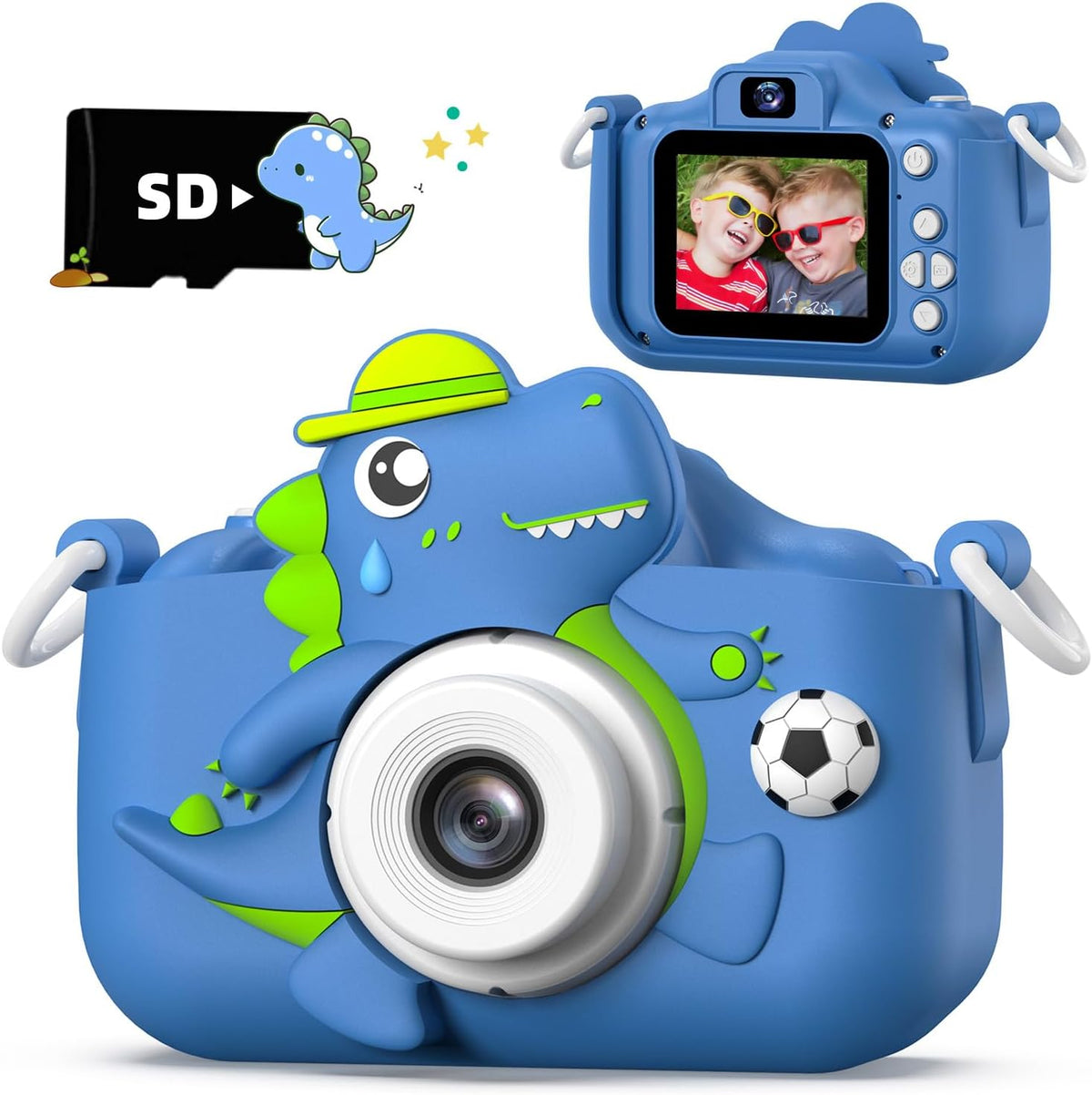 Dinosaur Kids Camera for Boys Girls - Blue