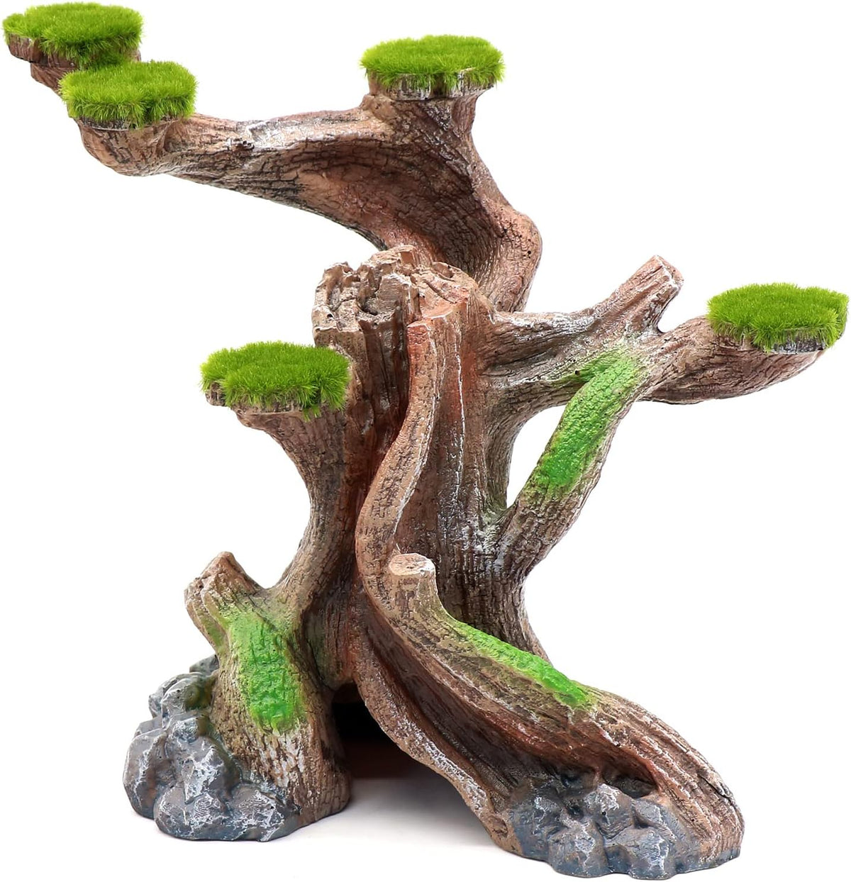 relaqcc Reptile Decor Aquarium Decorations Artificial Moss Resin Fish - Medium-A