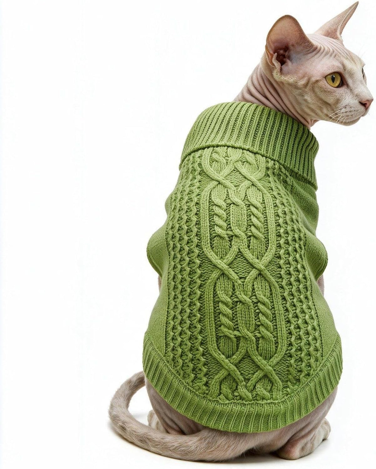 Cat Sweater Stretchy, 19 Colors, 6 Sizes - Green / Small / Vest - image 3