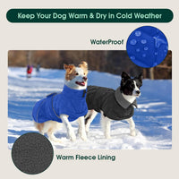 Kuoser Large Dog Coat, Fleece Lined Dog Winter Jacket with Harness Hole, L – Essentials for Dogs - Xxx-large (Chest: 35.43" - 43.3") / Royal Blue - image 2
