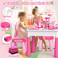 OCATO Kids Table and 4 Chairs Set Activity Table Kid Water Table – Fun for Kids & Family - Table and 2 Bunny Chairs Set - image 4