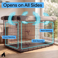 GORILLA GRIP Dog Enclosure Crate Cover Kennel Cage Topper 42in - Gray / 24" X 18" X 20" - image 4