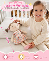 GAGAKU soft baby doll in a floral print rag doll style for toddlers - view 17