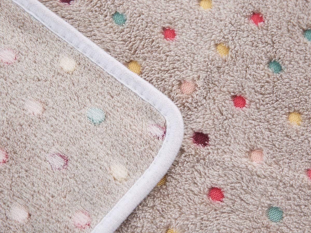 1 Pack 3 Blankets Super Soft Cute Dot Pattern Pet Blanket Flannel - Brown2 / 30x20 inch (Pack of 3) - image 4