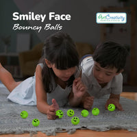 ArtCreativity Glow in the Dark Orange Smiley Face Bouncing Balls - Green - image 2