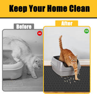 Ultibe 40"x30" Extra Large Silicone Cat Litter Mat - Black / 40"L x 30"W - image 2