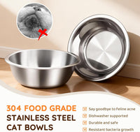 Bamboo Elevated Cat Bowls - 2 bowls - image 4