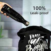 Insulated Water Bottles,12 oz Double Wall Stainless Steel Vacumm Metal Flask for Sports Travel,Midnight Black