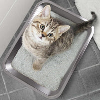 Stainless Steel Litter Box 2 Pack，Metal Litter Box - 2packs-M-4" H - image 3