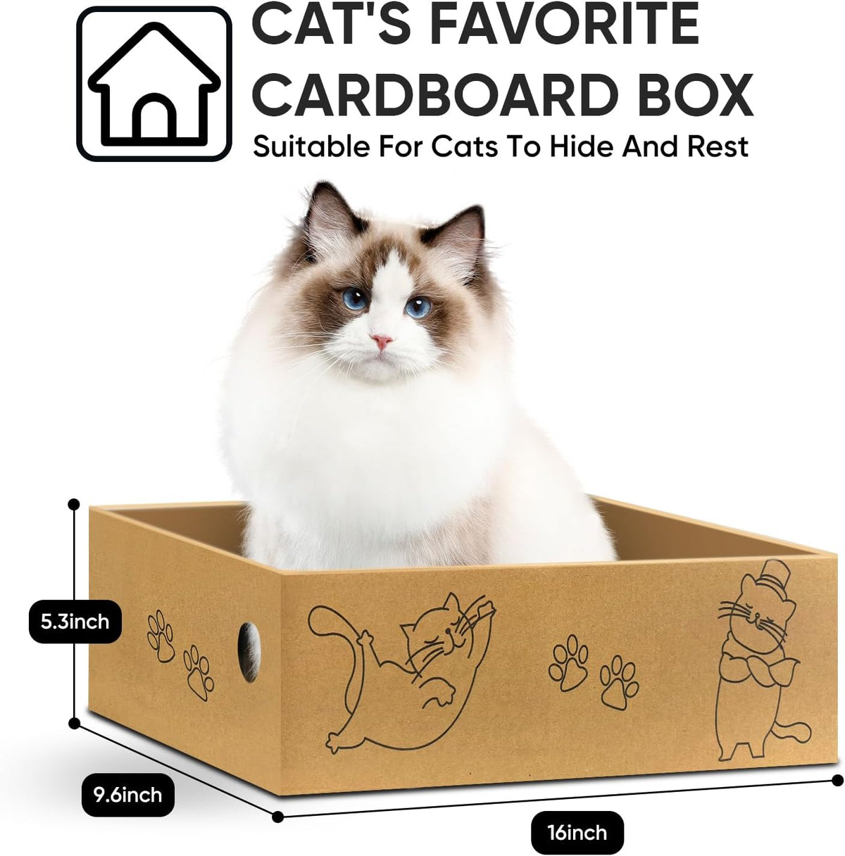 Cat Scratcher, L-Shaped Cat Scratching Pad with Box - 26 Inch with Box - image 3