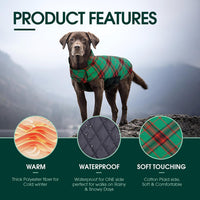 Kuoser Waterproof Dog Coat - Christmas Green / X-Small (Pack of 1) - image 2