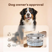 Dog Water Fountain for Large Dogs: Stainless Steel Dog Fountain Water - Replacement：8 Filters +8 Sponges - image 2
