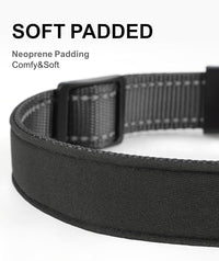 TagME Airtag Dog Collar,Waterproof Reflective Pet Collar with Airtag Holder,Soft Padded and Double D-Rings for Large Dogs,Black