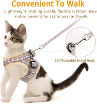 Cat Vest Harness and Leash Set - Khaki-pattern / X-Small (Chest: 8"-9") - image 3