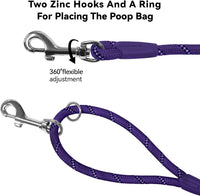Long Dog Training Leash，Heavy Duty Reflective Rope Lead for Small - Purple / 30FT - image 4