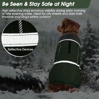 QBLEEV Warm Dog Coat, Reflective Dog Jacket - Armygreen / X-Large - image 4