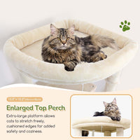 Globlazer 74in Heavy Duty Cat Tree Tower for Indoor Cats Large Adult - Beige / 74inch - image 3