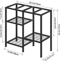 Two-tier metal aquarium stand for 10, 20 and 29 gallon tanks with adjustable anti-slip feet - view 3