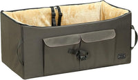 Petsfit Dog Booster Seat For 2 Small Dogs or Medium Dog up to 45 lb, Large Dog Car Seat With 2 Big Pockets for Cars, Trucks and SUVs (Large, Dark Brown)