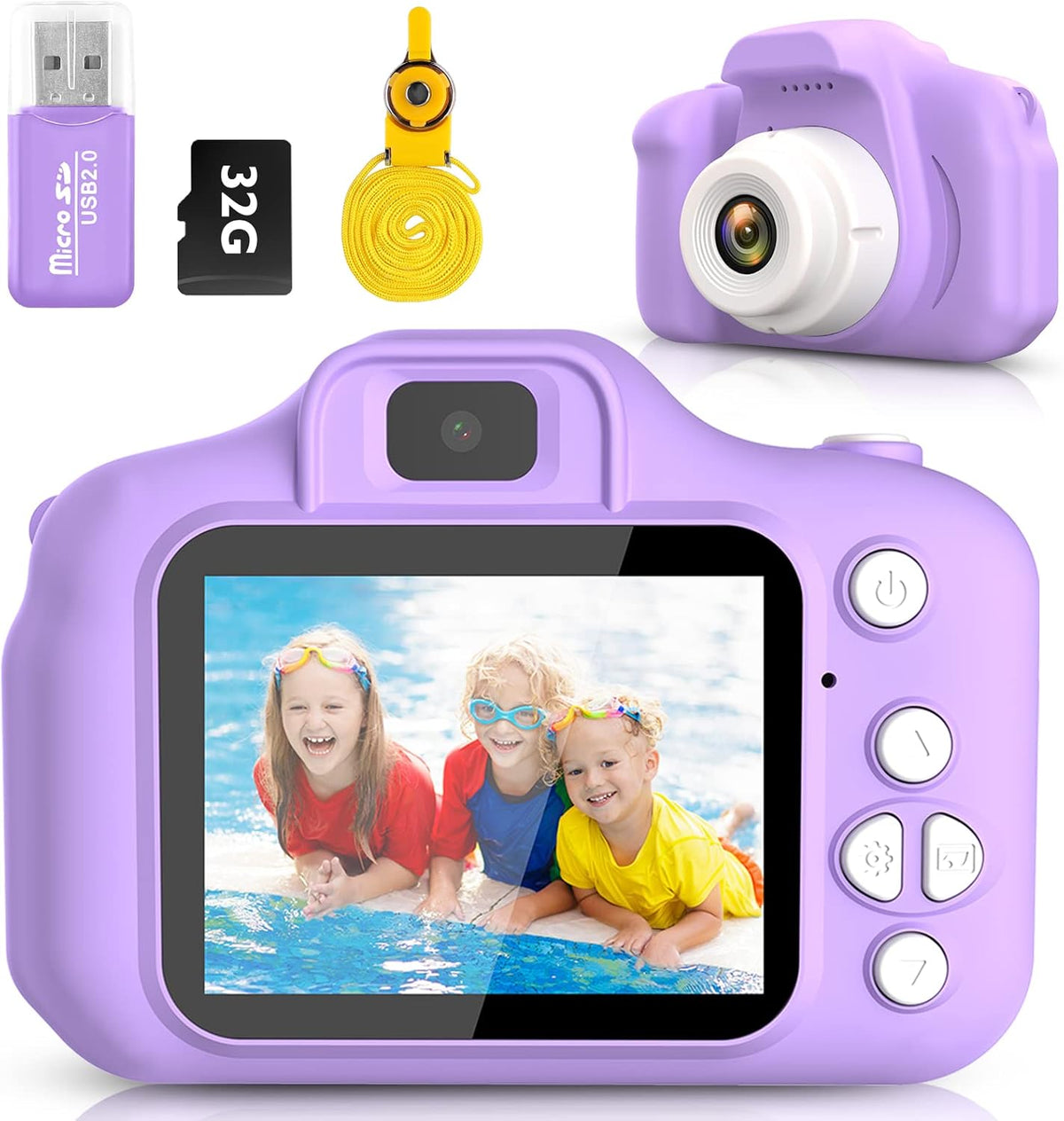 Desuccus Kids Camera for Ages 3-12 - Purple