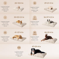 EHEYCIGA Washable XL Dog Beds Large Sized Dog - Beige / 41" x 27"x 4" - image 3