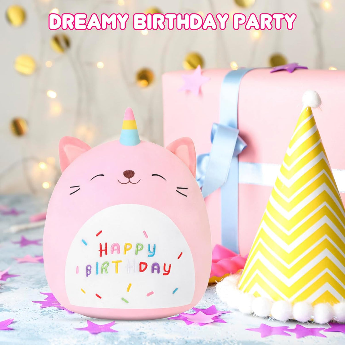 SQEQE Unicorn Cat Plush Kawaii Birthday Cat Plushies Pillow Cat - Caticorn Cat / Large - image 3